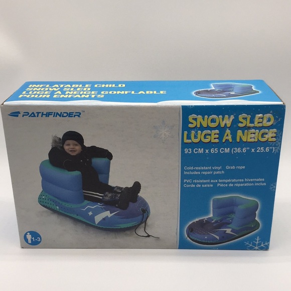 Inflatable Infant Child Baby Sleigh Winter Snow Sled Toboggan - Picture 8 of 8